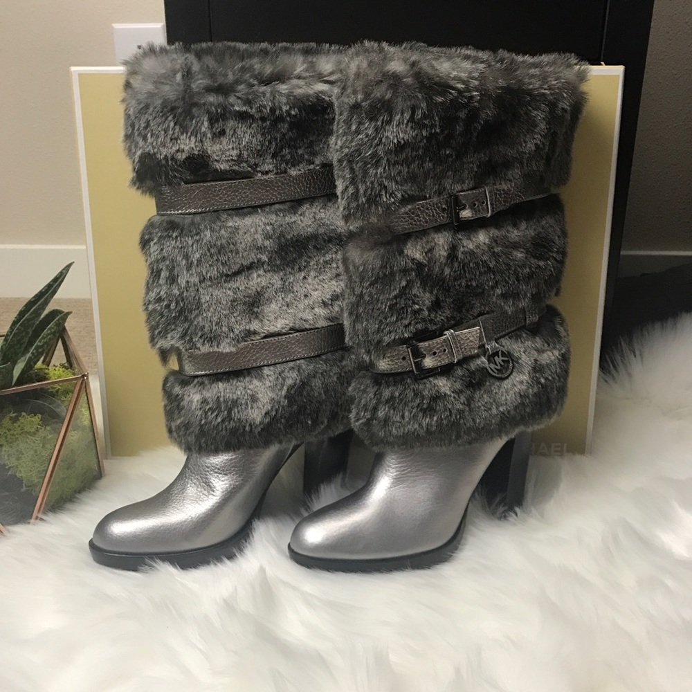 ⭐️ New ⭐️ Michael Kors Charlie Boots Faux Fur -7.5